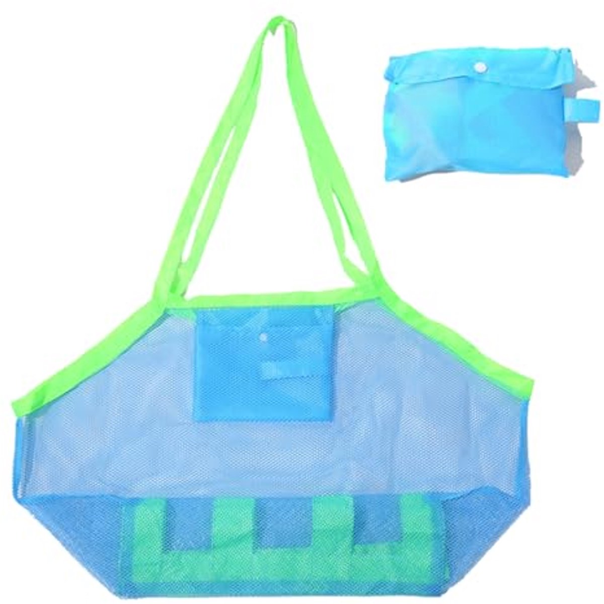 Zandspeelgoedtas voor Strand en Outdoor Activiteiten - Opvouwbare Mesh Strandtas