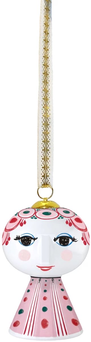 Rood kerstornament met Bjørn Wiinblad Eva design.