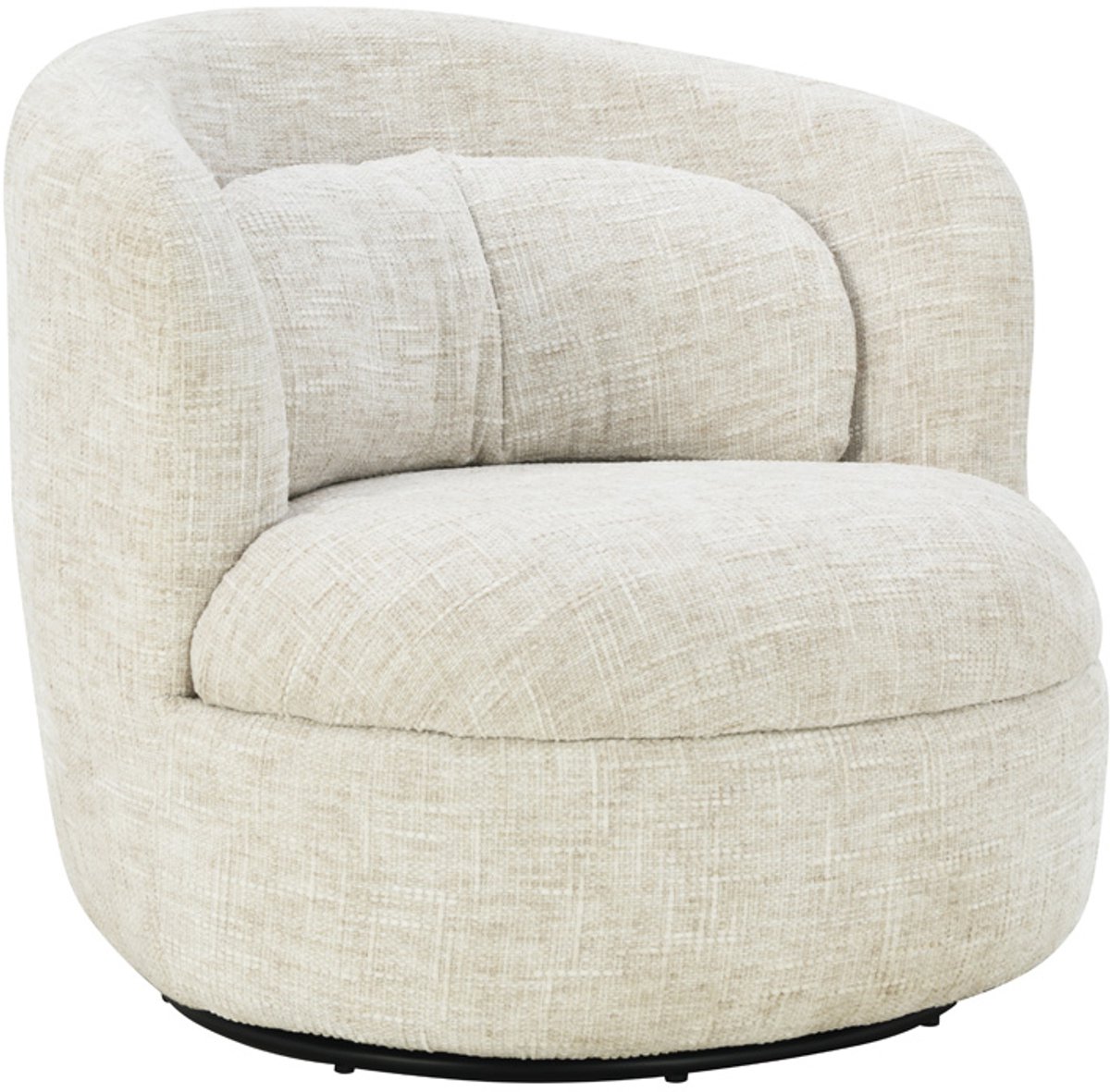 DÉJA Living Draaifauteuil Lilou - Beige Stof - Zithoogte 40cm