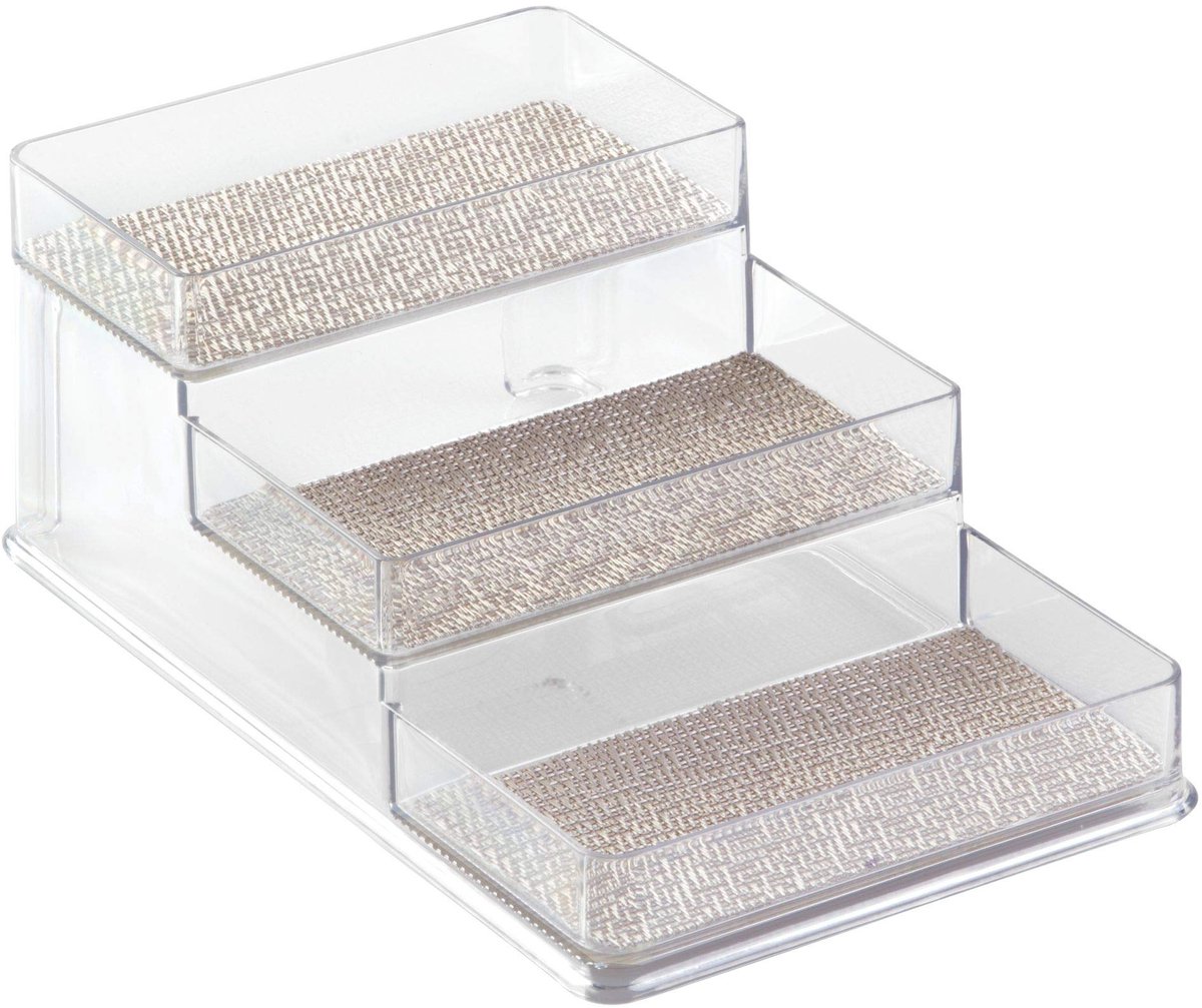 Ibenzoa® Drie-laags kruidenrek met vlechtwerk accenten voor keukenopslag