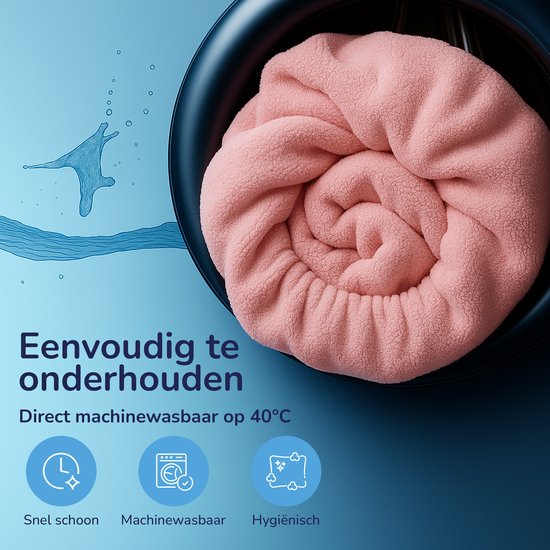 Hoeslaken polaire Decoware® Teddy - Rose - 180 x 200 cm - Extra chaud et doux - Pour Matelas jusqu'à 30 cm