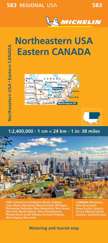 Michelin Usa: Northeast, Canada: East Map 583