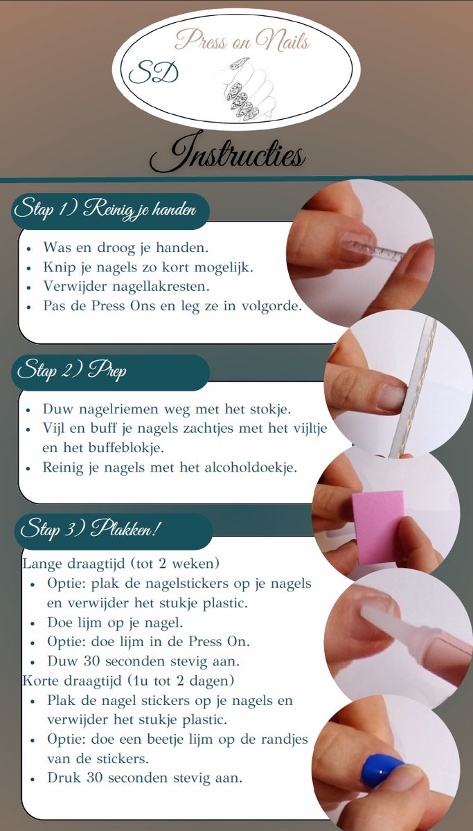 SD Press on Nails - No. 53 Baby Cakes - Plaknagels met nagellijm - Nude Pink - Set 20 Nagels - Handmade - Medium Almond - Kunstnagels - Nail Art - Nepnagels - Nageltips - Nails at home - Nail Art - Cosplay - Accessoires - Nagelset — cadeau in Mode & Accessoires - foto 7