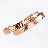 Koperen armbanden set - Dames - Gehamerd - 2 stuks | Deva Loves