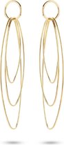 Casa Jewelry Oorhangers Regina - Zilver - Goud Verguld