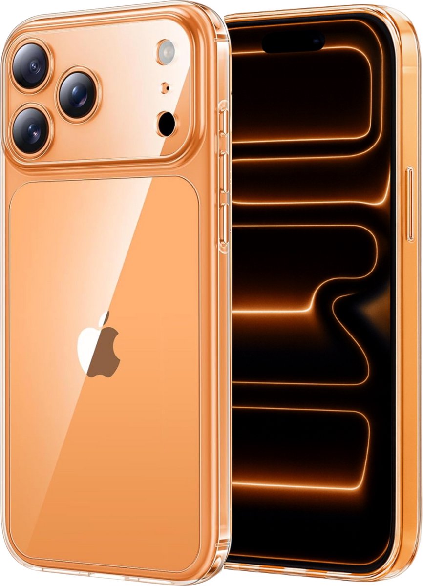 Hoesje geschikt voor iPhone 17 Pro Max backcover Shockproof siliconen Transparant