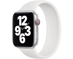 Apple Siliconen solobandje voor de Apple Watch | 44/45/46/49 mm - Maat 8 - White