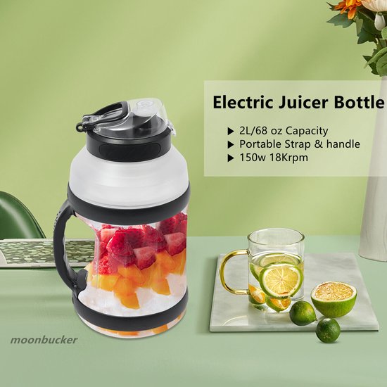 68 oz draagbare elektrische sapcentrifugefles fruitgroenteblender sapcentrifugefles — afbeelding 5