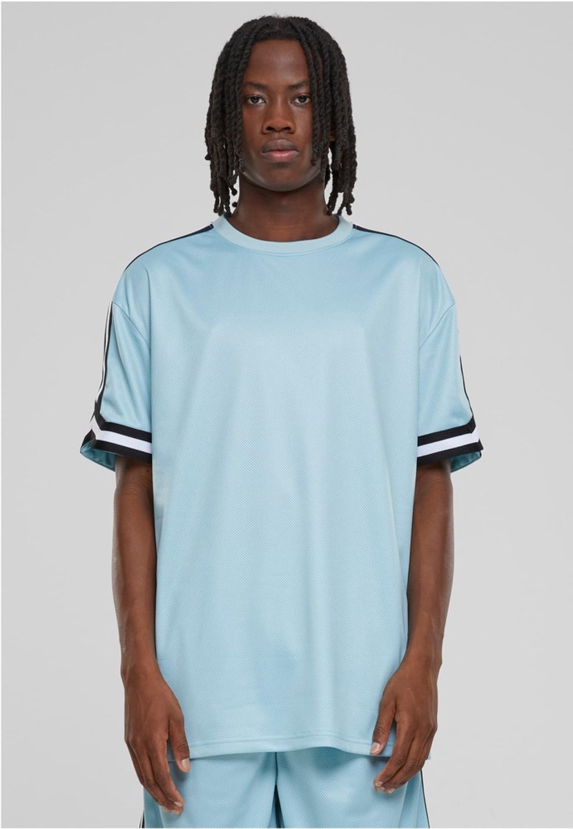 Urban Classics Oversized Stripes Mesh Sport T-shirt L Blauw