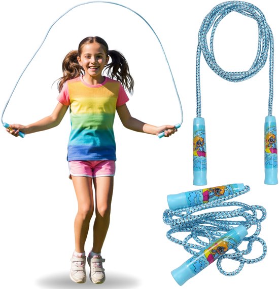 Disney Stitch Blauwe Touwtje springen voor meisjes, touwtouw voor kinderen LANG 2 m