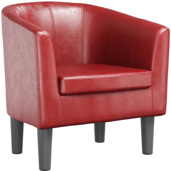 vidaXL - Kunstleer - Bankje 107x80x81 cm kunstleer wijnrood - TLS351402