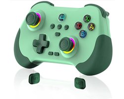 Kraftverdia® - Mobiele gamecontroller geschikt voor iPad/iPhone/tablet - Cloud Controller Remote Joystick geschikt voor iOS/Android - Draadloze Switch Controller - met macroknoppen - Hall-Rocker - Hall-Trigger -Groen