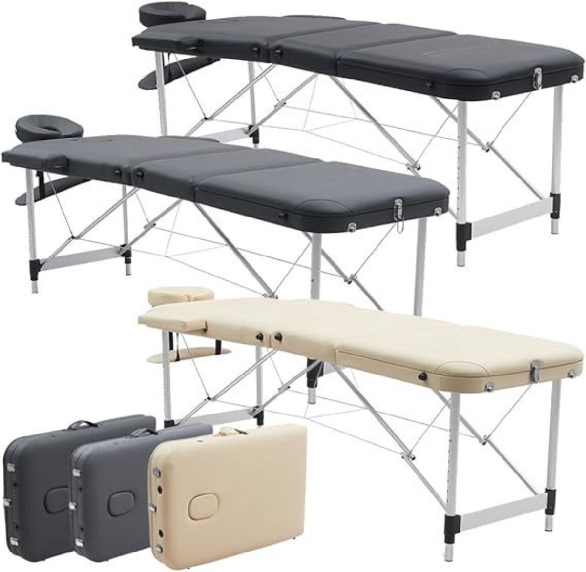 Thuys – Massagetafel Hoeslaken – Inklapbaar – 185.93 x 68.07 x 81.03cm – Blauw