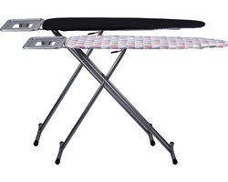 alpina Strijkplank XL 161 x 96 cm - Inclusief Strijkplankhoes - Hoogte Verstelbaar 80-96 cm - met Antislipvoetjes - Geschikt voor Diverse Strijkijzers - Willekeurige Kleur/ Design Strijkplankovertrek
