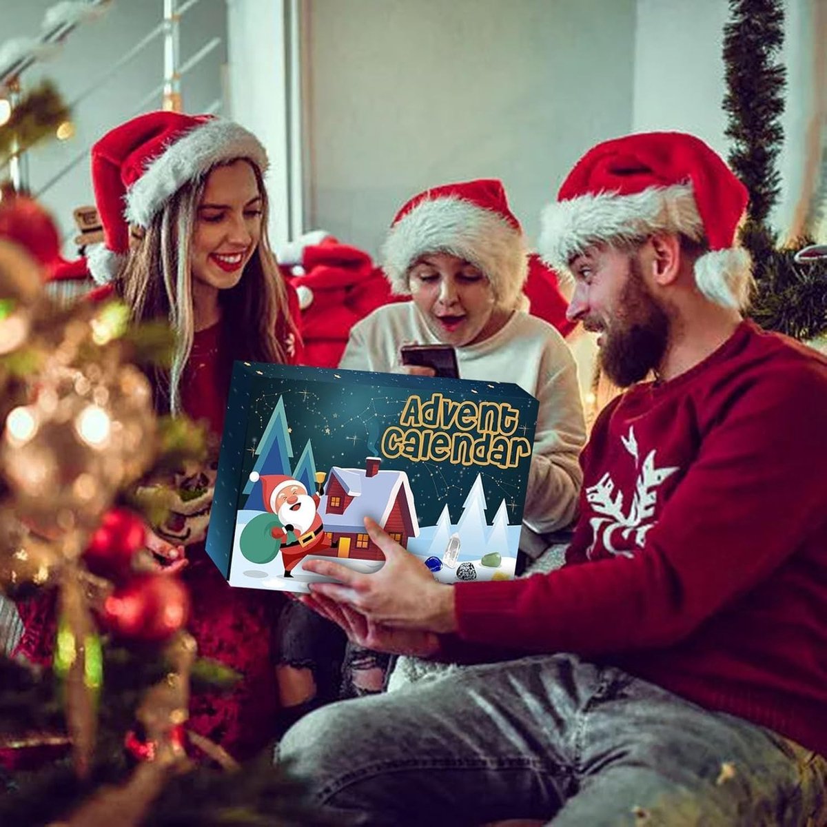 Adventskalender 2025 Voor Kinderen – 24 Edelstenen En Kristallen – Plus Tas En Loep – Geschikt Voor Jongens En Meisjes Van 4 Tot 12 Jaar – Perfect Kerstcadeau