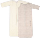 Puckababy - 4 Seizoenen Slaapzak Baby tot Peuter - 6 Maanden tot 2,5 Jaar - TOG 0.25 tot TOG 2.5 - Hazel Stripes/Bruin