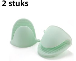 2 stuks - bakisolatie anti-verbranding handklem - keukengereedschap oven handklem - huishoudelijke magnetron bakken hoge temperatuur bestendig - lichtgroen
