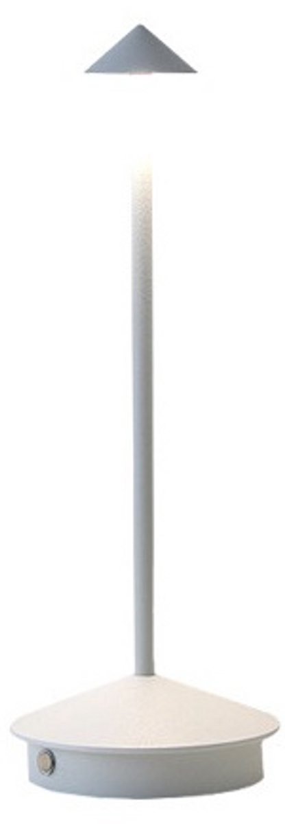 OMNIEXA Tafellamp - Mat Wit – Dimbaar & Draadloos – 3 Lichtstanden – LED Designlamp met TouchControl – Moderne Tafellamp voor Woonkamer, Horeca of Slaapkamer