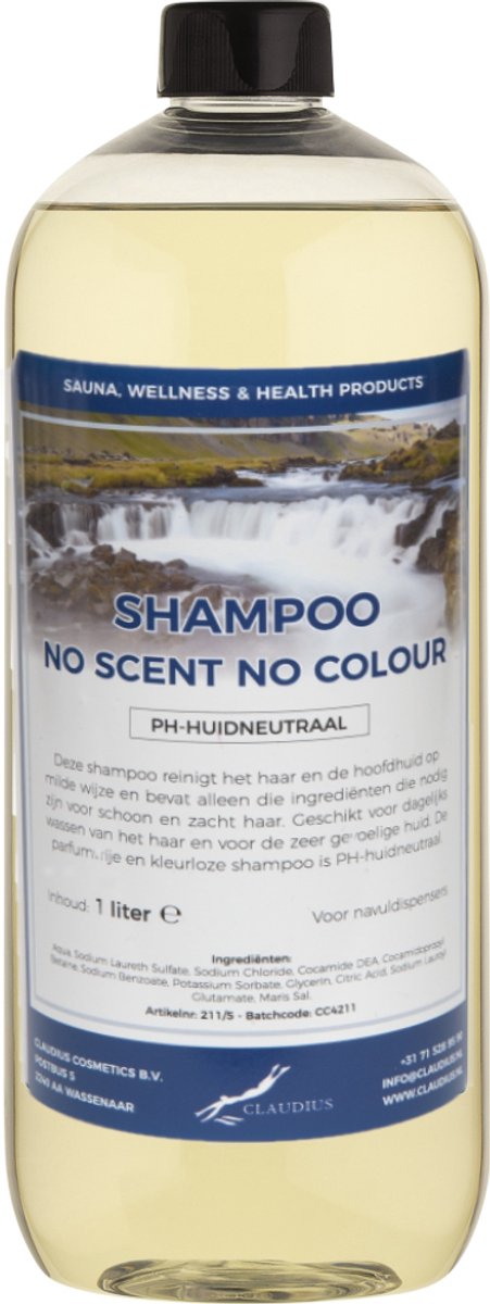 Shampoo No Scent No Colour - 1 liter (transparant) - Haarverzorging
