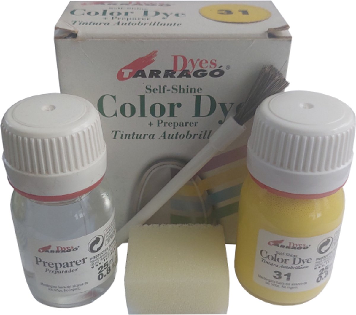Tarrago Color Dye - Schoenverf + Lederverfbasis - Schoenverf Set - Verf voor Schoenen - Leer/Stof/Synthetische Ledersoorten - Lemon - Schoenverf