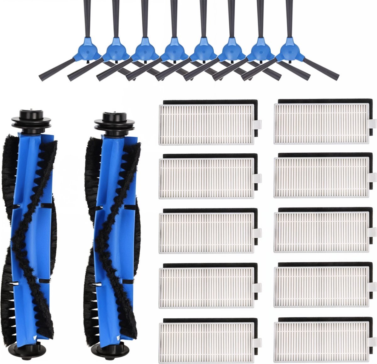 Borstel & Filter set Geschikt Voor Eufy Robovac 11s, 15C Robovac 30