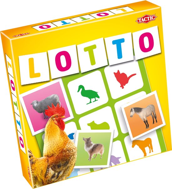 Tactic Lotto Boerderijdieren – Kaartspel – Zoek & Vind – Familiespel – 2-4 spelers – Vanaf 3 jaar