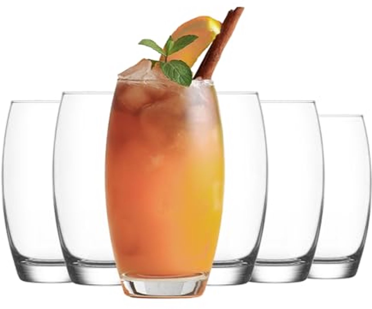 Hoogwaardige Highballglazen Set van 6 - 510 ml Cocktail- en Longdrinkglazen