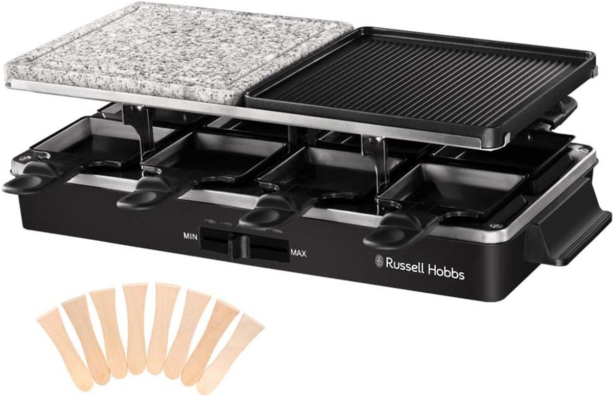 Russell Hobbs Multi Raclette 3-in-1 8 personen 1400 W Zwart