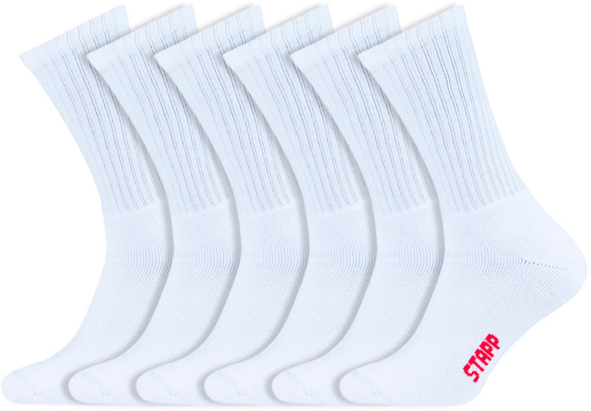 Sportsokken | Merk: Stapp Red Tennis | Kleur: Wit | Maat: 37 t/m 47 | 6 Paar