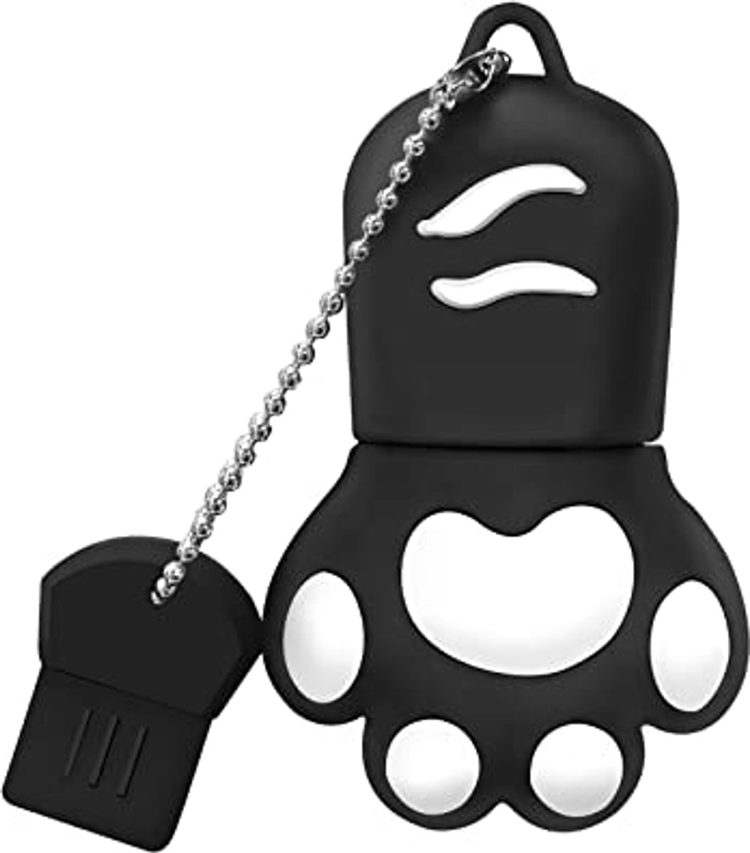 128 GB USB-stick - Schattige mini-flashdrive met kattenpoot en hoge capaciteit