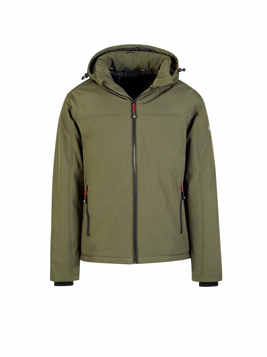 STØRVIK Bengt Softshell Winterjas Winddicht Gevoerd Heren - Maat 2XL - Olijfgroen