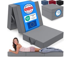 ELONEO Opvouwbaar Matras – 3-Delig Logeerbed - Extra Dik 15cm Schuim - Wasbare Hoes - 75×195cm