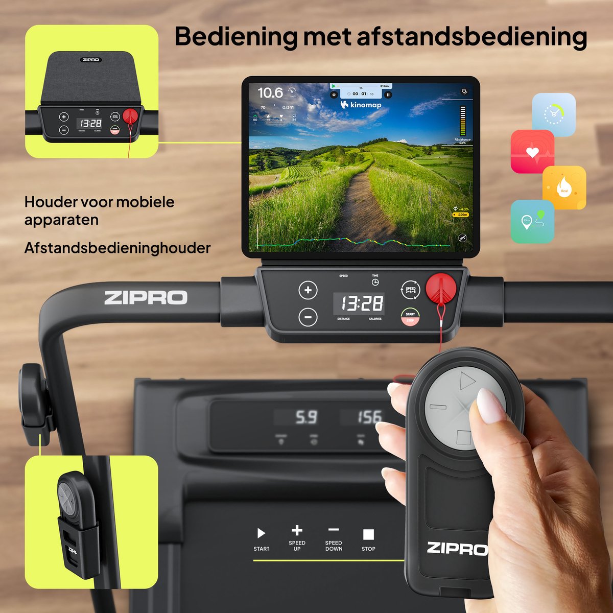 ZIPRO Newlite Elektrische Loopband 1-10 km/h - Wandelband - afbeelding 2