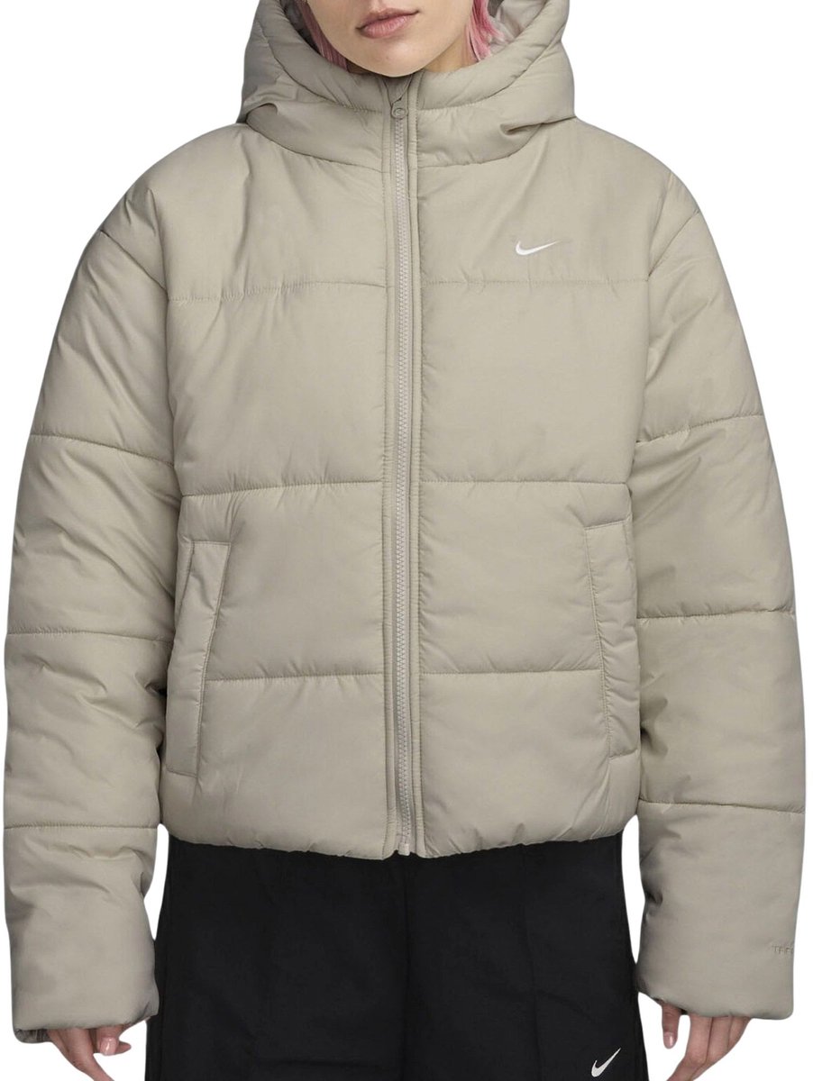 Nike Sportswear Classic Puffer Winterjas Dames Grijs