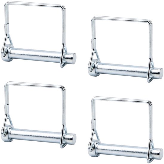 Wire Lock Pin, 4PCS 10mm Carbon Steel Shaft Locking Pin Square Loop ...