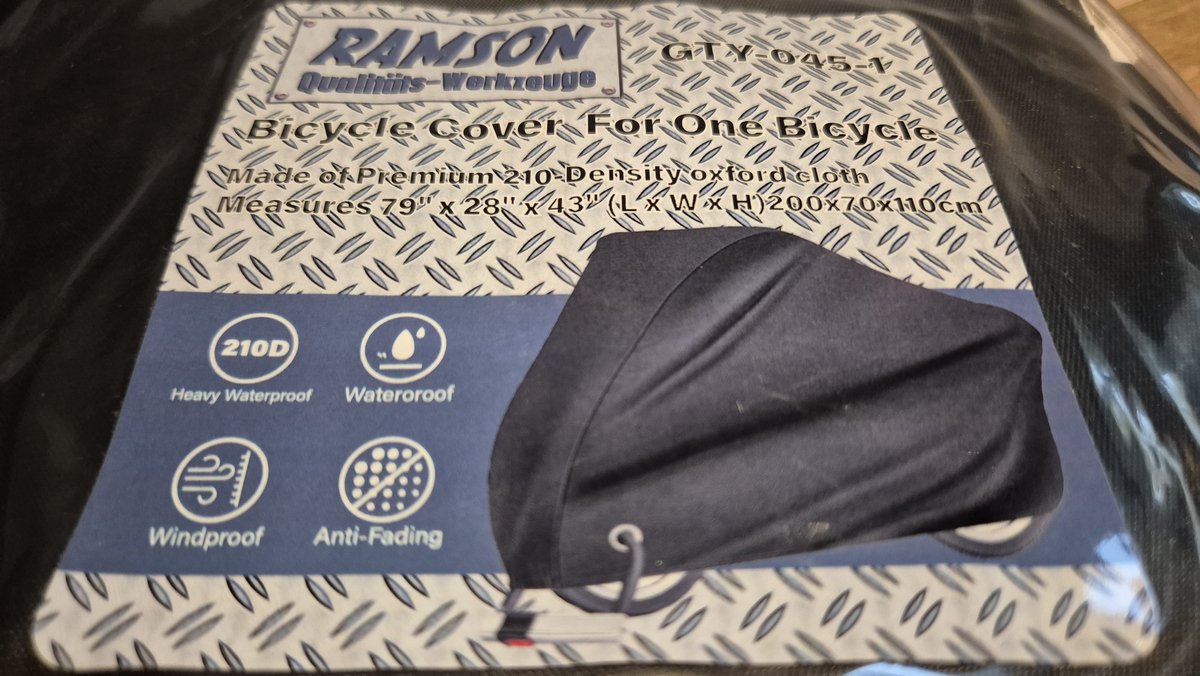 Ramson Fietshoes – Voor 1 Fiets – Waterproof & Windproof – Zwart – Inclusief Opberghoes