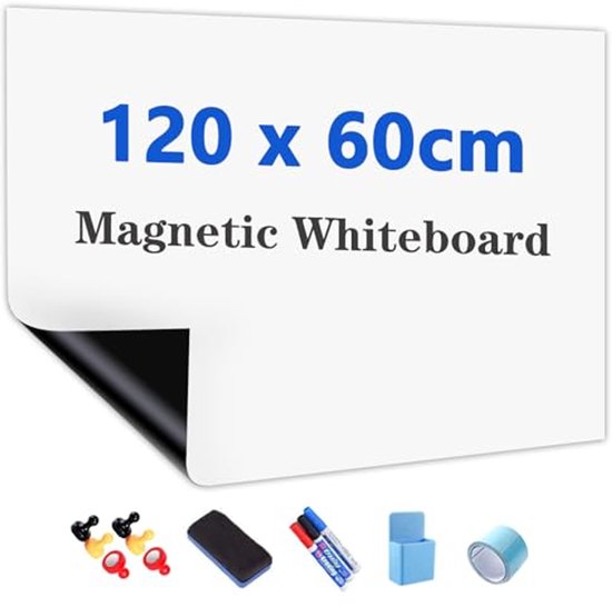 Zelfklevende Magnetische Whiteboard Folie - 120 x 60 cm - Ideaal voor School, Kantoor en Thuis