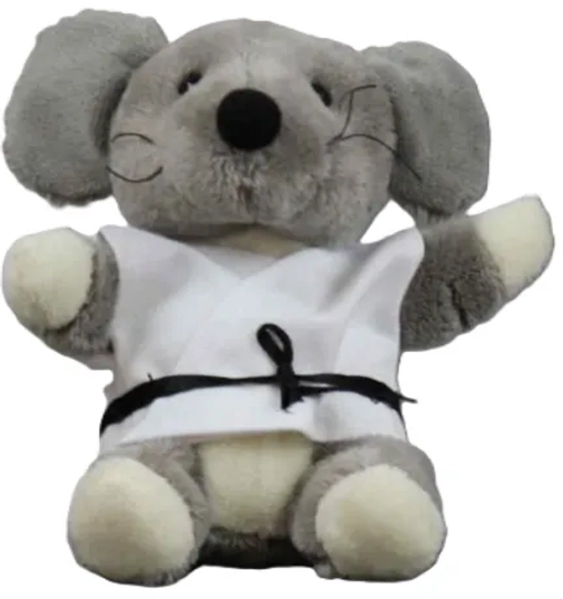 Knuffel Muis in Gi met Zwarte Band