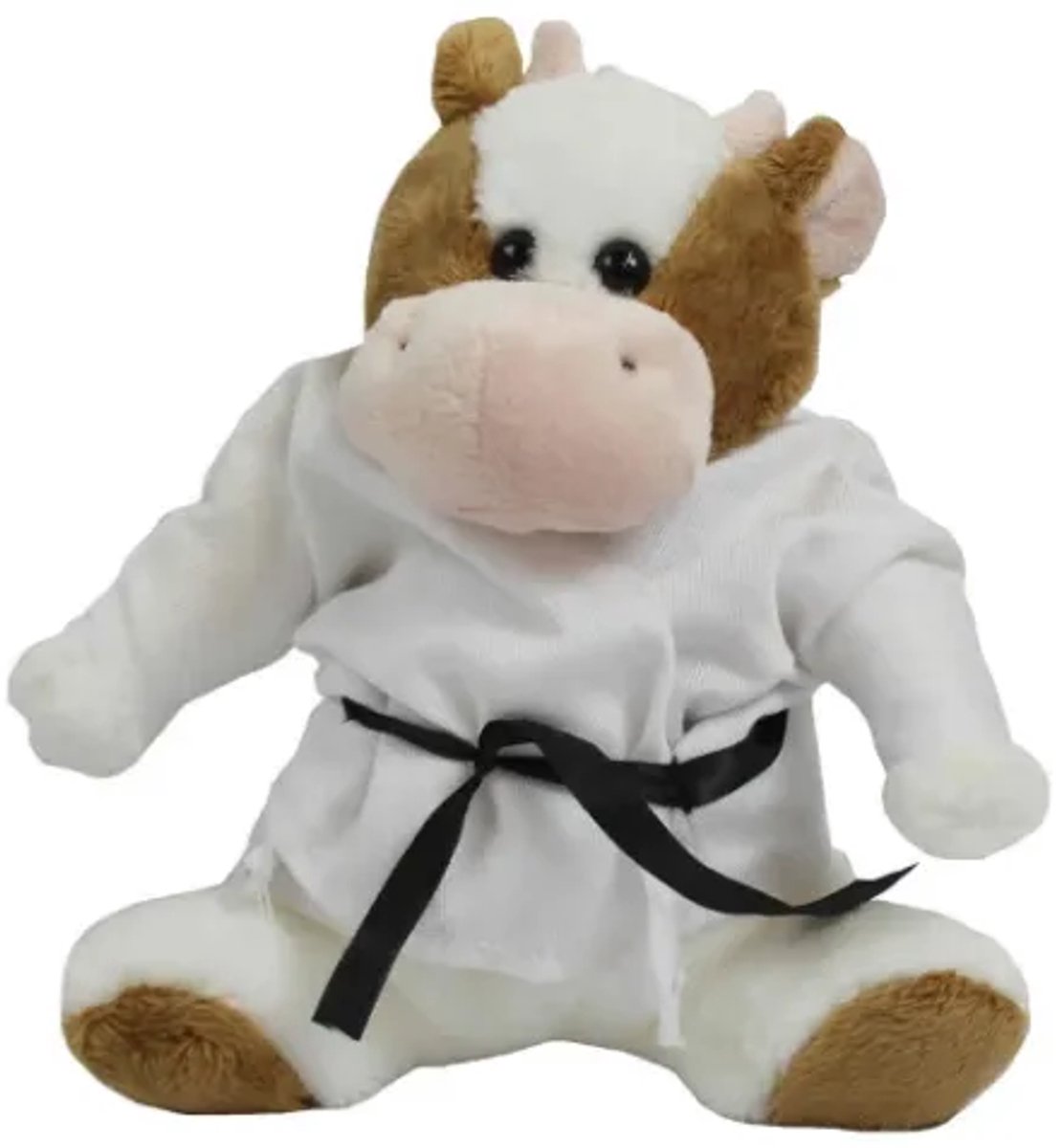 Knuffel Koe Bella in Gi Zwarte band