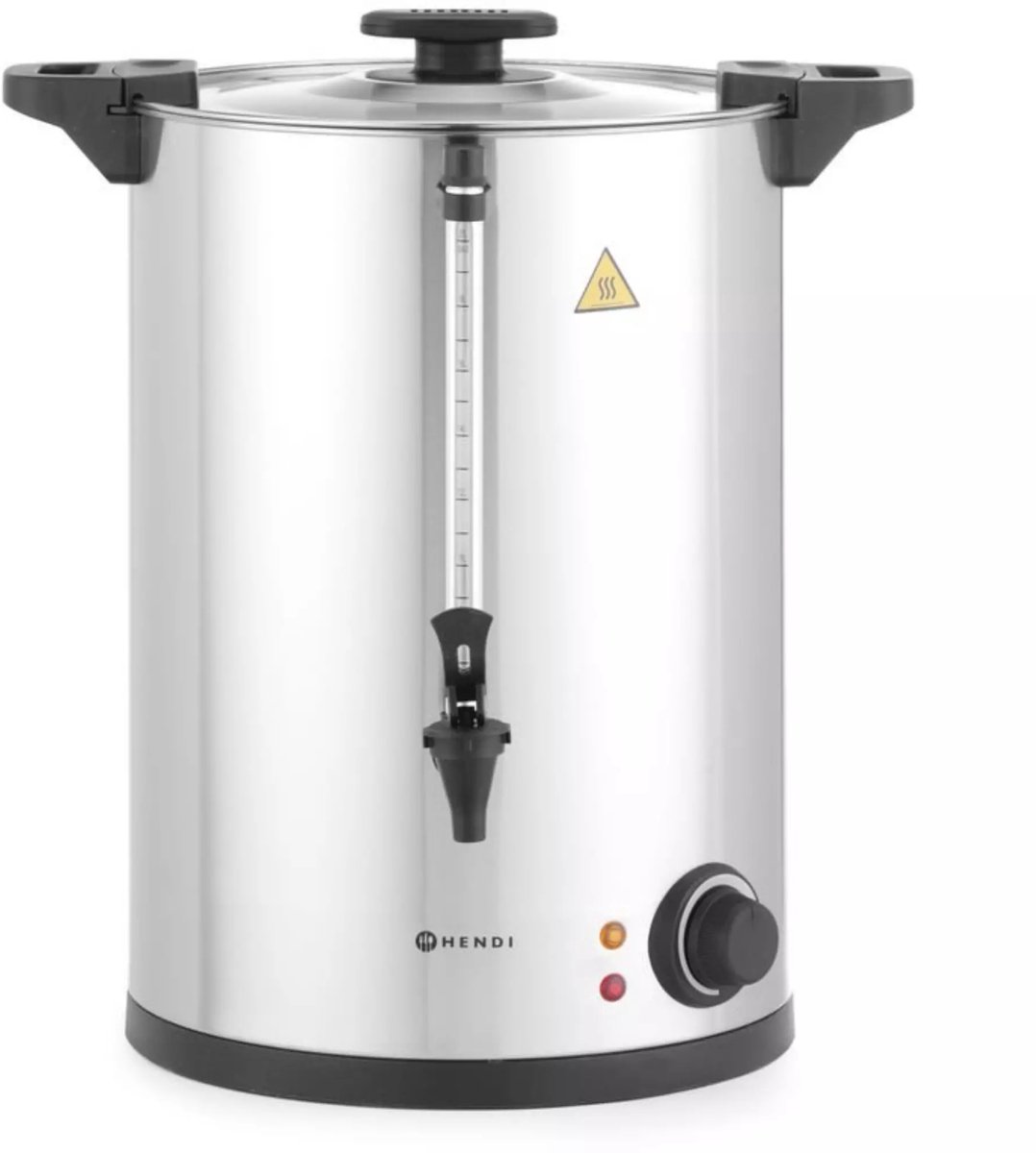 HENDI Warme drankenketel - rvs - enkelwandig - 20 liter - warmhouden en koken - 41,5x38,2x48 cm - zilver - voor gluhwein en thee