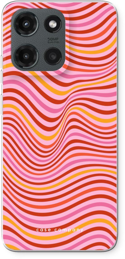 Case Company® - Coque compatible avec Motorola Moto G (2025) - Pink Wave - Coque souple - Protection intégrale et bords de l'écran