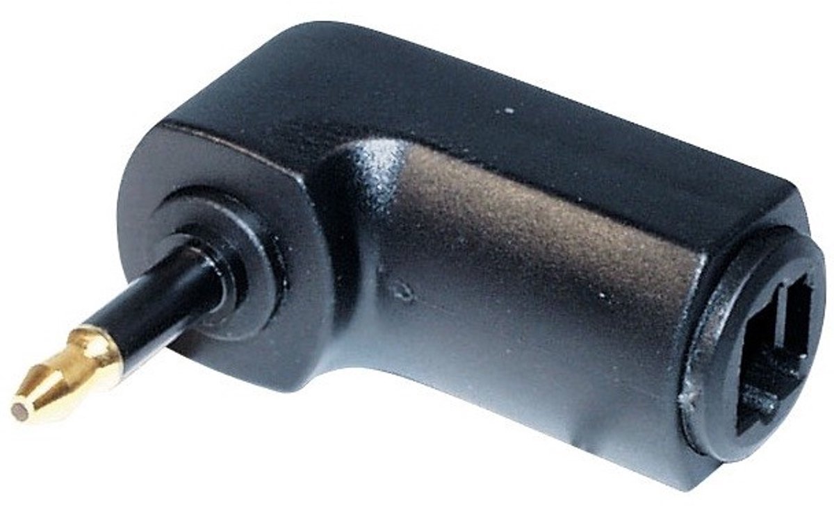 Haakse digitale optische Mini Toslink (m) - Toslink (v) audio adapter