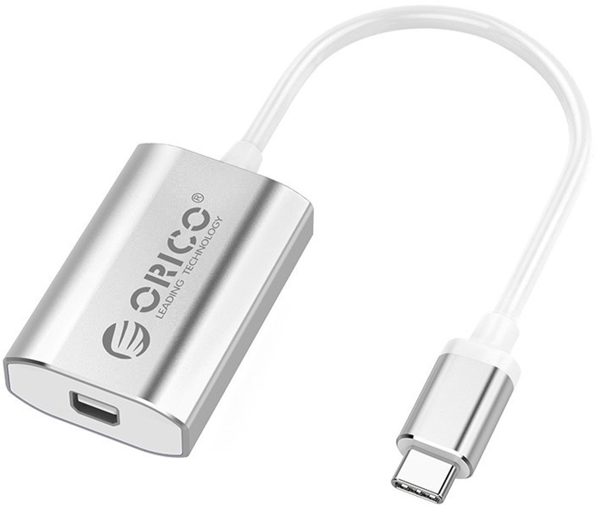 Orico USB-C naar Mini DisplayPort adapter met DP Alt Mode (4K 60 Hz) / aluminium - 0,15 meter