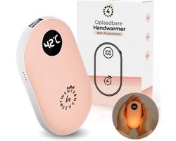 Twenty4seven® 2 in 1 Elektrische Handwarmer - Handwarmers Elektrisch - 2 tot 4u Warmte - Handverwarmer met Powerbank - Roze - Herbruikbaar & USB Oplaadbaar