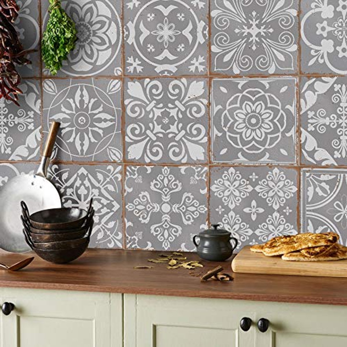 Mozaïek wandtegelstickers 15 x 15 cm - 24 stuks voor badkamer en keuken