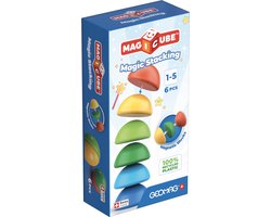 Geomag MagiCube - Jouets éducatifs - Blocs de construction magnétiques - Plastique recyclé - Respectueux de l'environnement - Ensemble de 6 pièces
