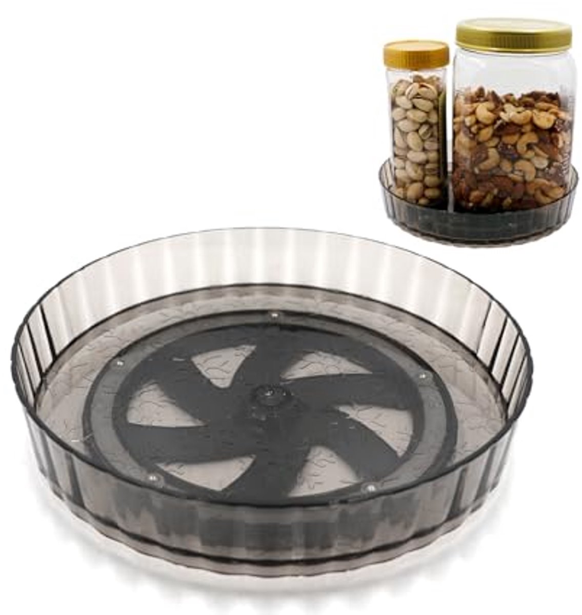 Draaiplateau 21 cm - 360 Graden Draaibare Organizer voor Keuken en Koelkast