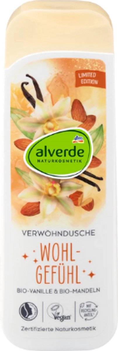 Winter Douchegel Wohlgefühl - Alverde Naturkosmetik | 1x 250 ml - Vanille & Amandel | Limited Edition 2025 - Kerst Douchegel