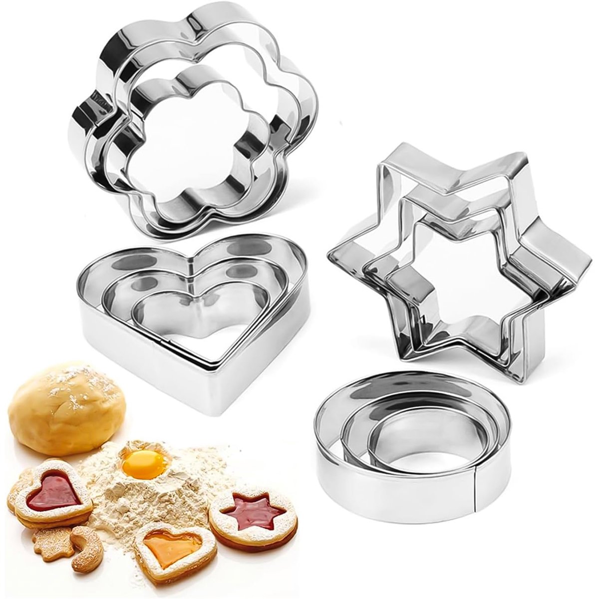 Ibenzoa® 12-delige set koekjesvormen voor creatieve bakervaringen thuis