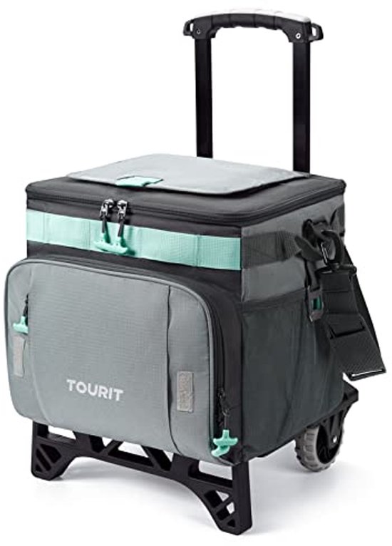 Bagbase Grote strand/camping koeltas model Bali - 40 x 26 x 28 cm - 2 vakken - army groen | Fun